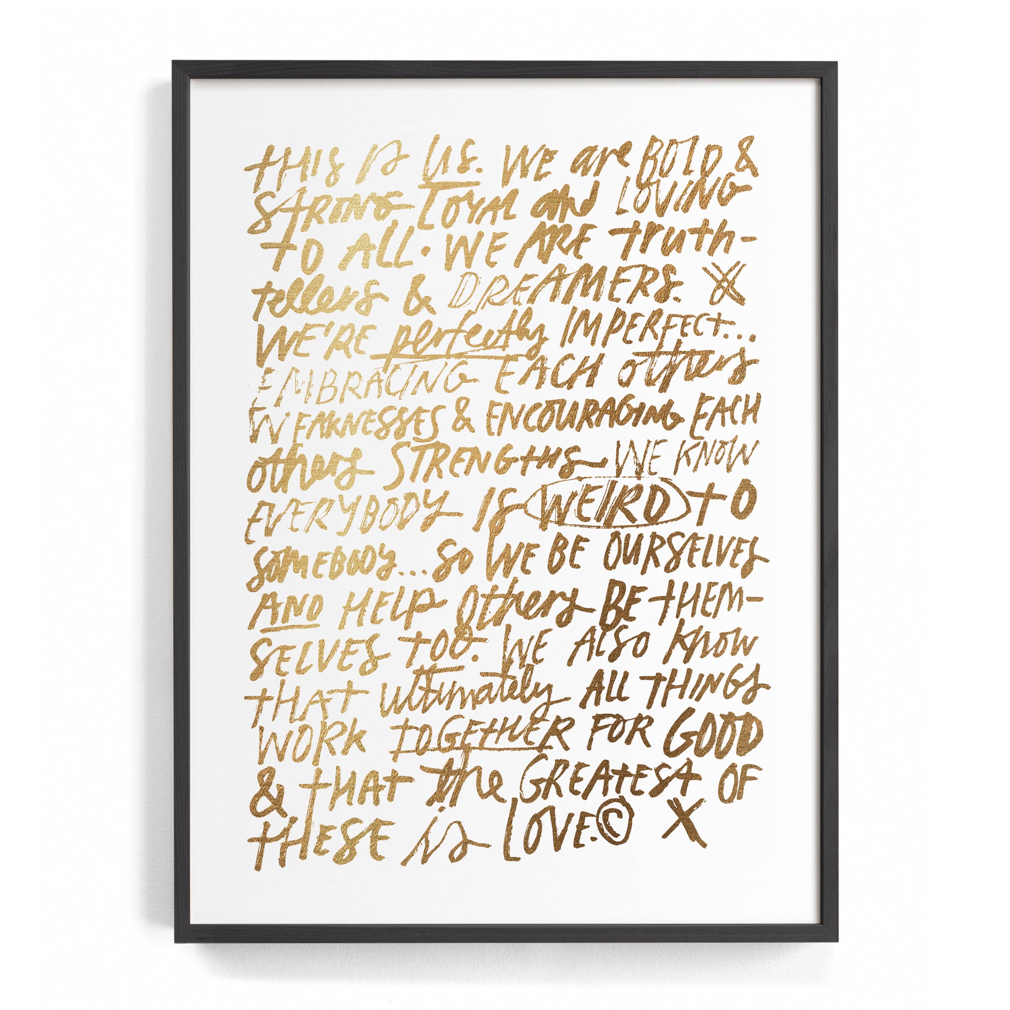 FAMILY MANTRA – GOLD FOIL