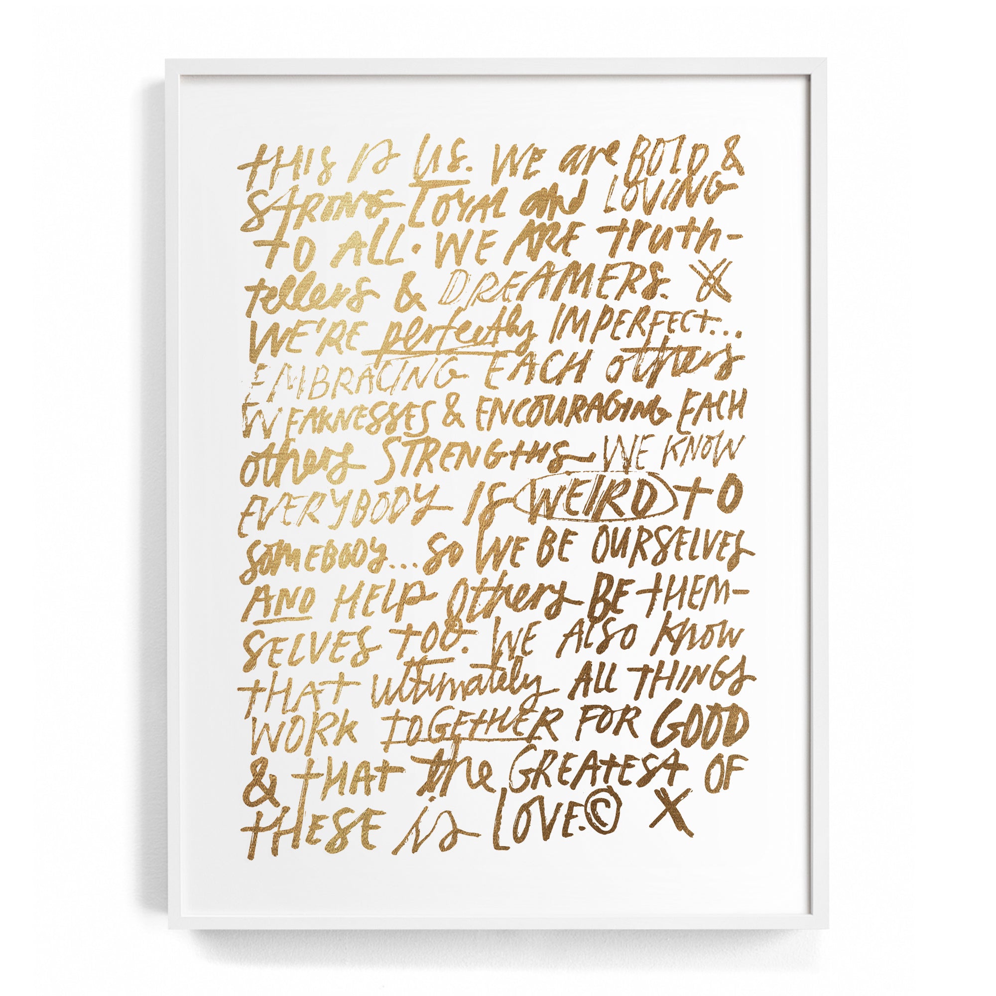 FAMILY MANTRA – GOLD FOIL